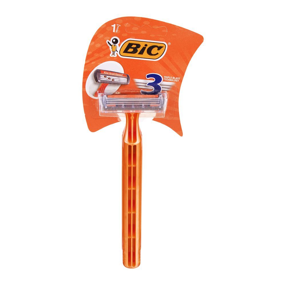 Purchase BIC Triple Blade Disposable Razor, Orange, 1 Count Online at ...
