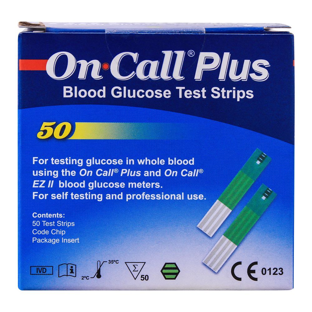 On Call Plus Blood Glucose Test Strips, 50 Count