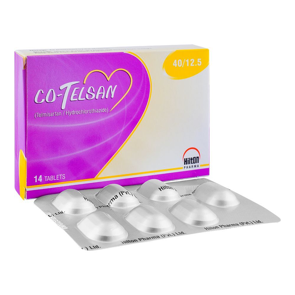 Hilton Pharma Co-Telsan Tablet, 40/12.5mg, 14-Pack