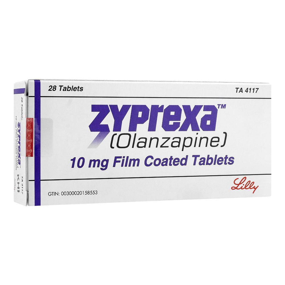 Eli Lilly Zyprexa Tablet, 10mg, 28-Pack