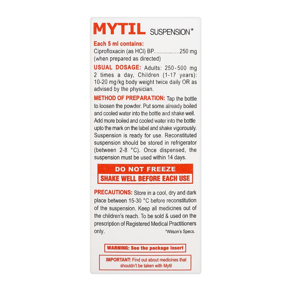 Order Wilson's Pharmaceuticals Mytil Suspension, 250mg/5ml, 90ml Online ...