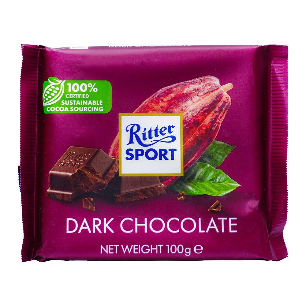 Ritter Sport Dark Chocolate, 100g