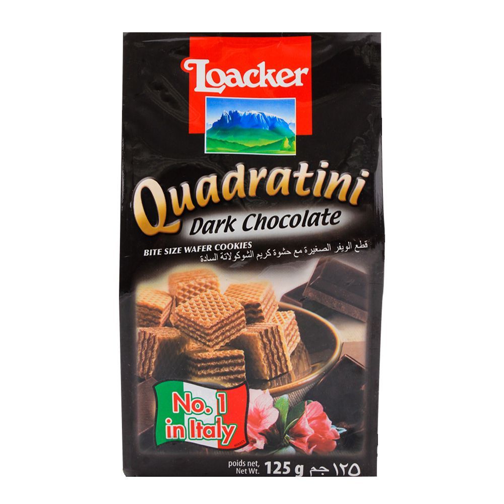 Loacker Quadratini Dark Chocolate Wafer 125gm