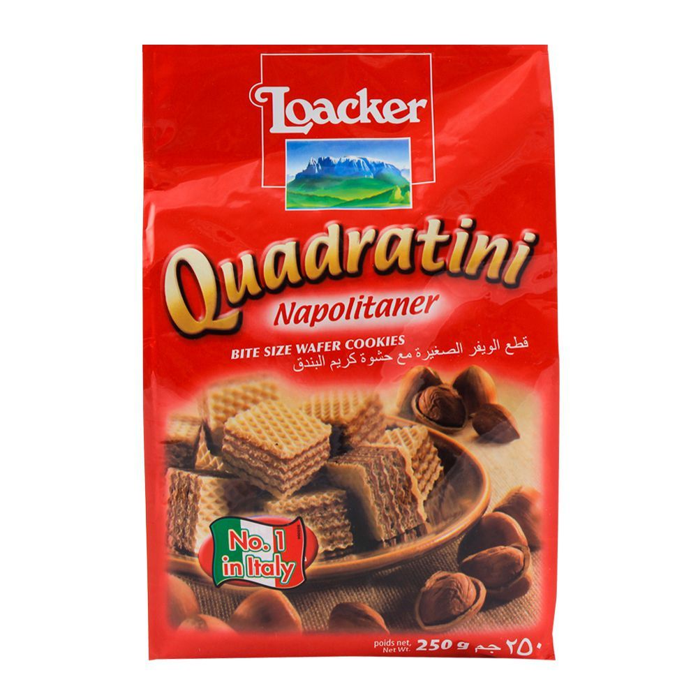 Loacker Quadratini Napolitaner Wafer 250gm