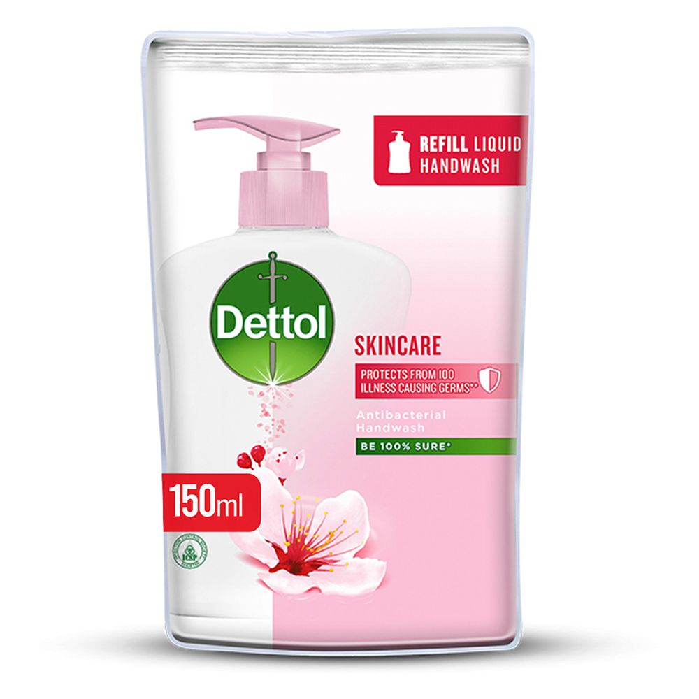 Dettol Skincare Anti-Bacterial Hand Wash 150ml Pouch Refill