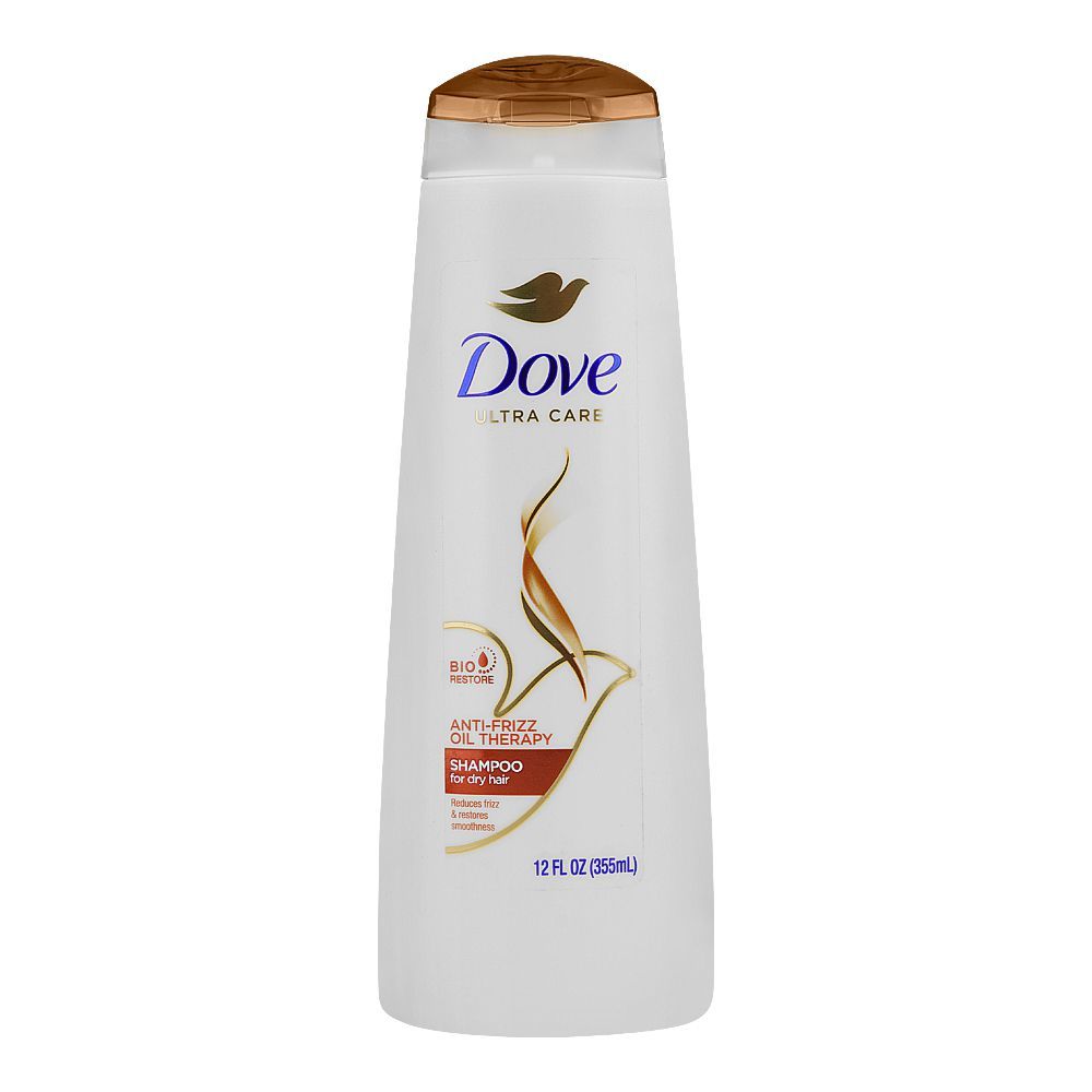 Dove Ultra Care Anti-Frizz Oil Therapy Shampoo, For Frizzy Hair, 355ml