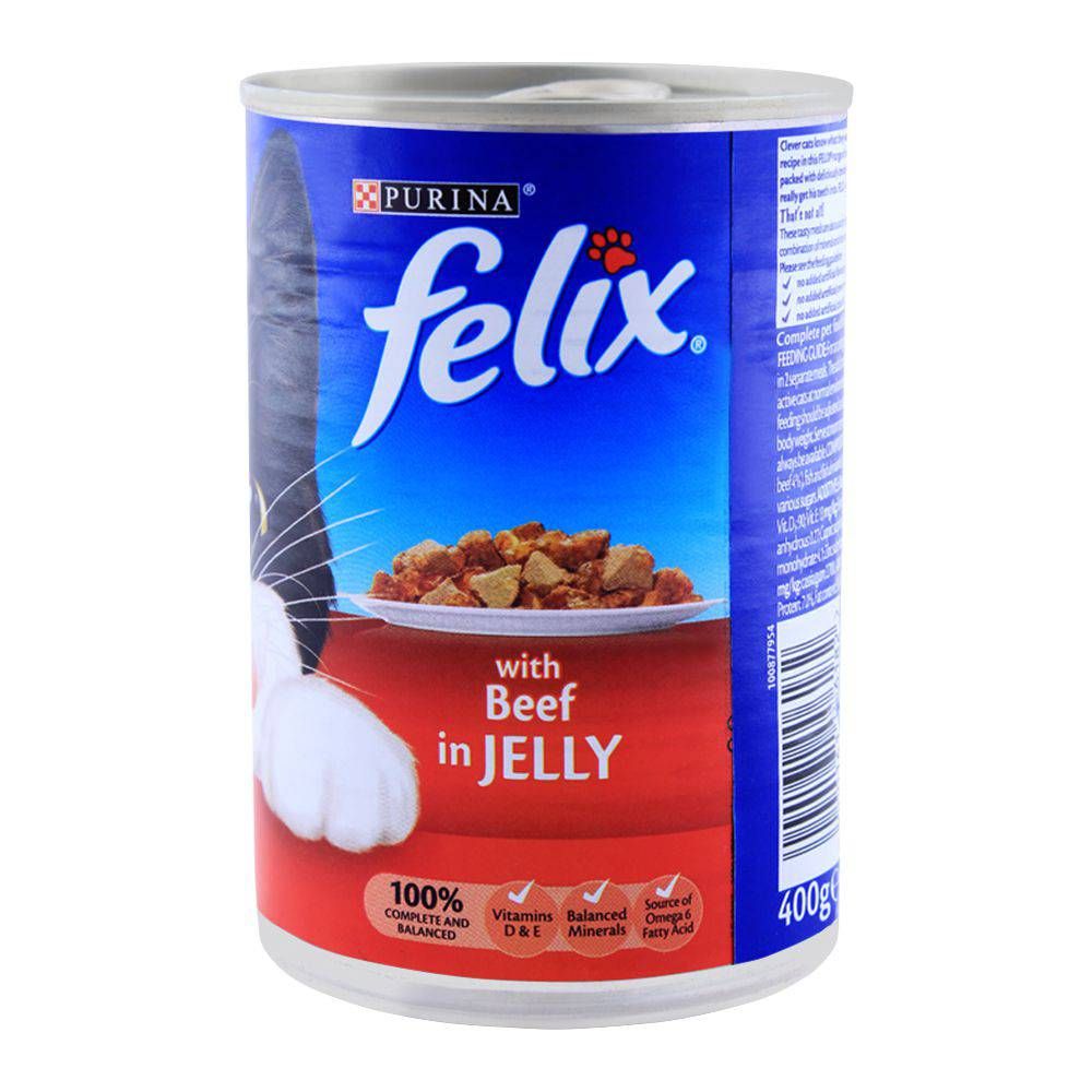 Order Felix Chunks With Beef In Jelly Cat Food, Tin, 400g Online
