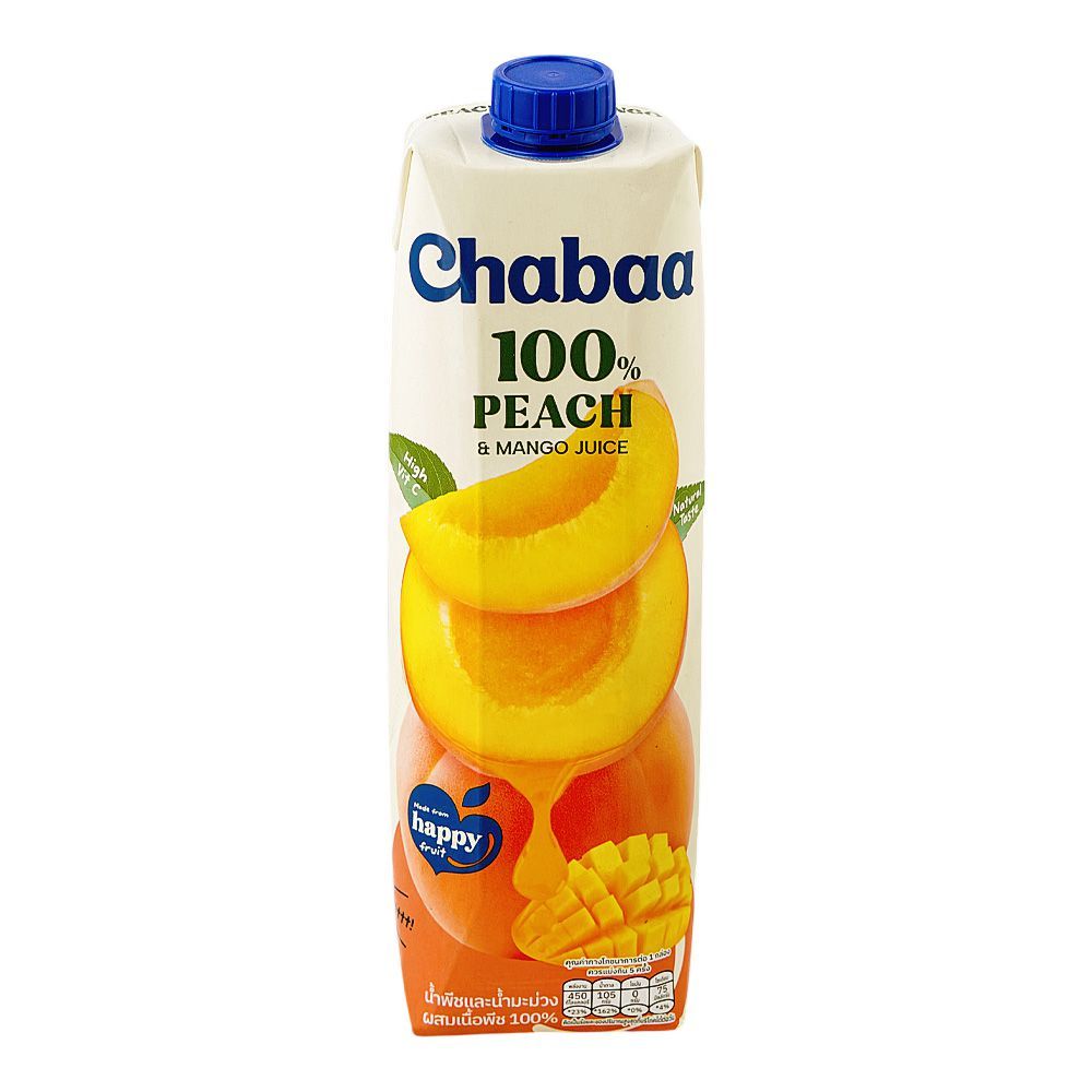 Chabaa 100% Peach & Mango Juice, 1 Liter
