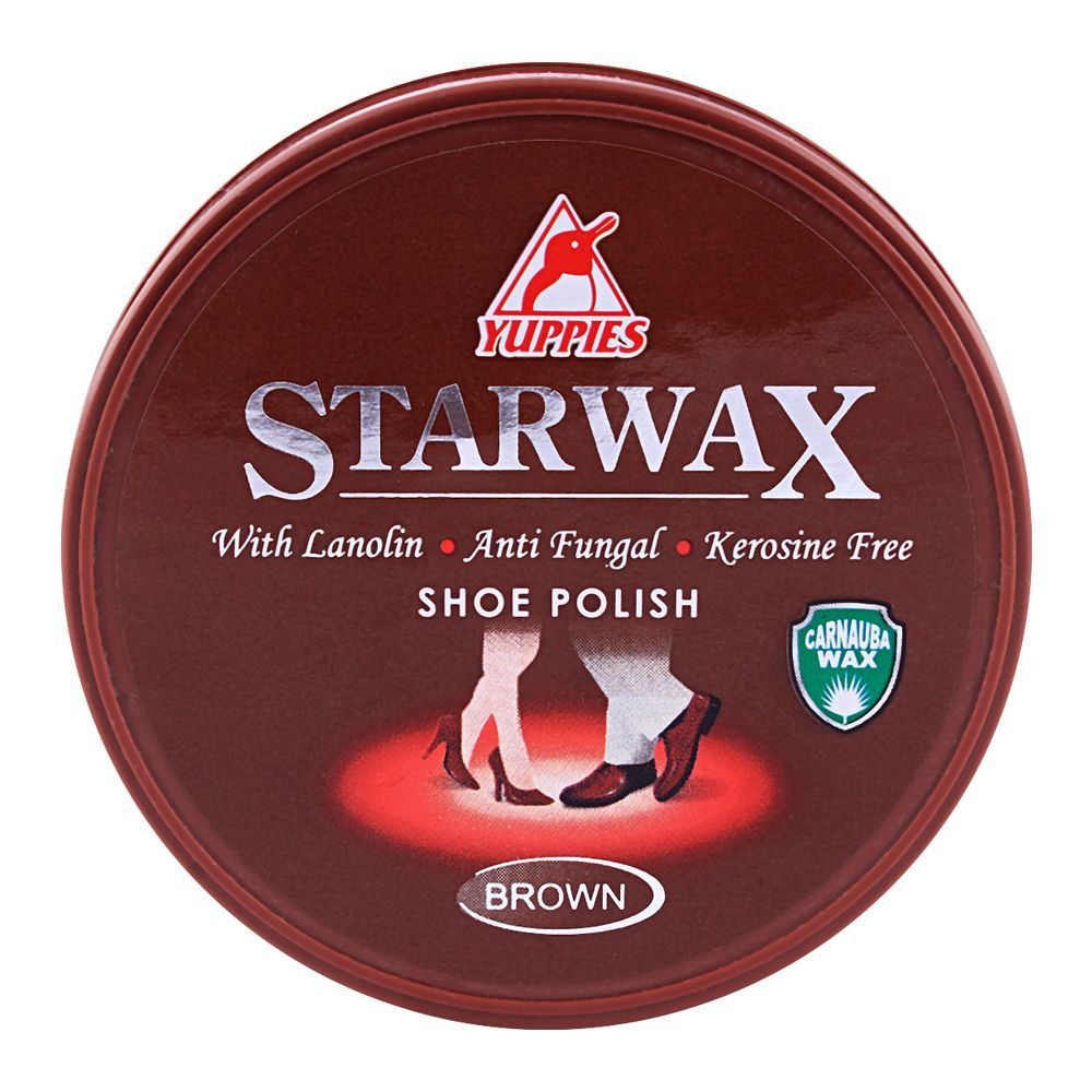 Yuppies Star Wax Shoe Polish Brown 48ml