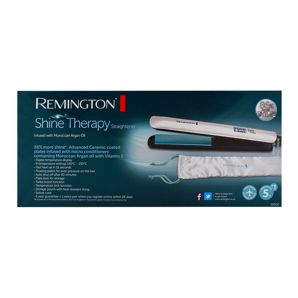Spectacular Remington Shine Therapy Hair Straightener S8500 Moment Nature Spectacular Remington Shine Therapy Hair Straightener S8500 Moment Nature