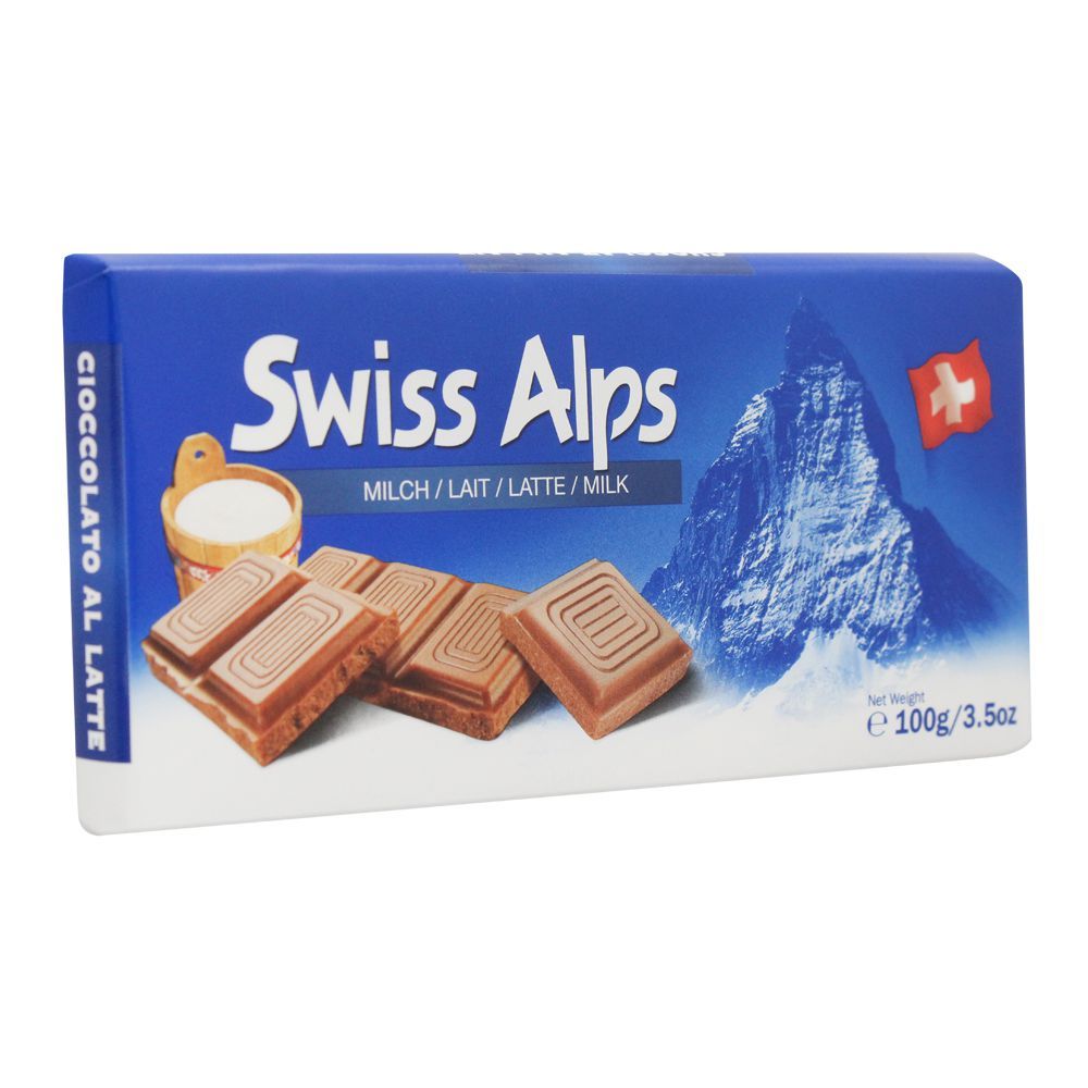 Swiss Alps Milk Chocolate Bar, 100g