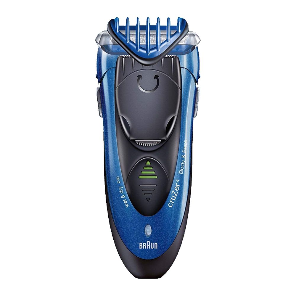 Braun Cruzer 4 Wet & Dry Body & Face 4-in-1 Men Shaver Black/Blue - Z-60