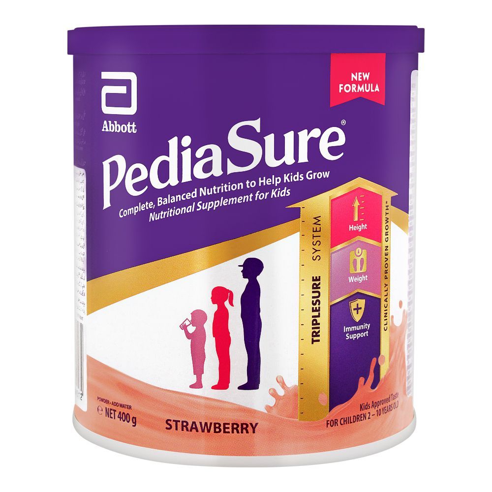 PediaSure Triplesure System, Strawberry Flavour, 400g