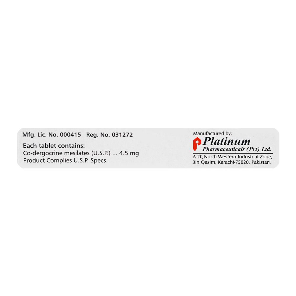 Platinum Pharmaceuticals Ceregin Tablet, 4.5mg, 10-Pack