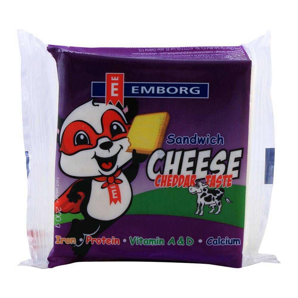 Emborg Sandwich Cheese Cheddar Taste 200g