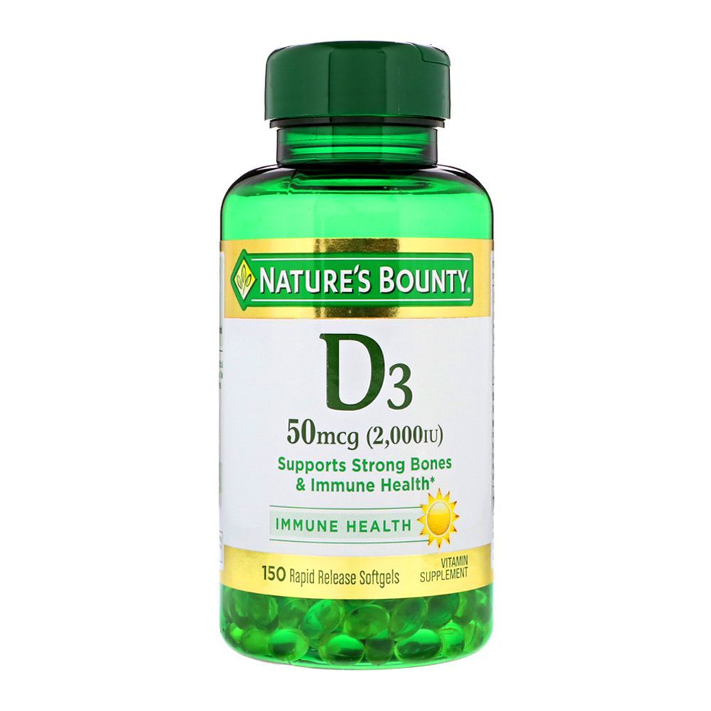 Nature's Bounty D3 2000IU, 150 Softgels, Vitamin Supplement