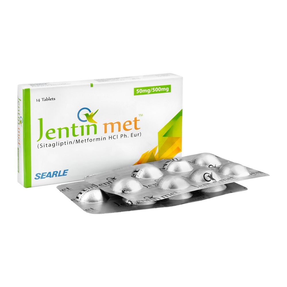 Searle Jentin Met Tablet, 50mg/500mg, 14-Pack