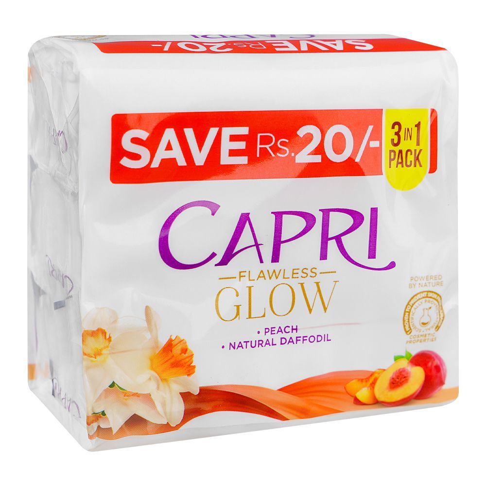 Capri Glow Daffodil Peach Soap, 3x120g