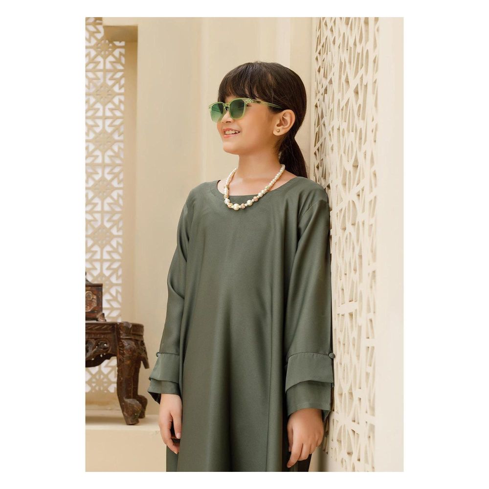 Affinity Vintage Green Abaya, For Kids