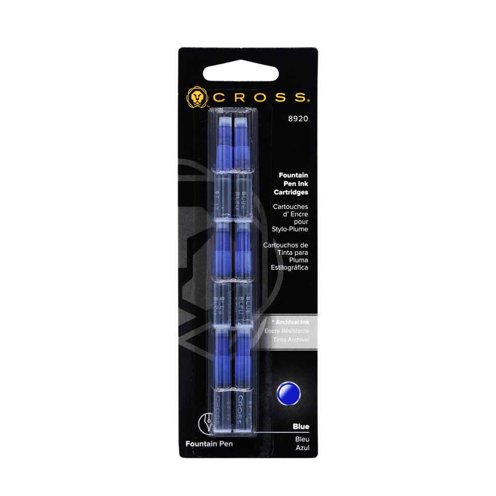 Cross Blue Fountain Pen Ink Cartridges, 8920