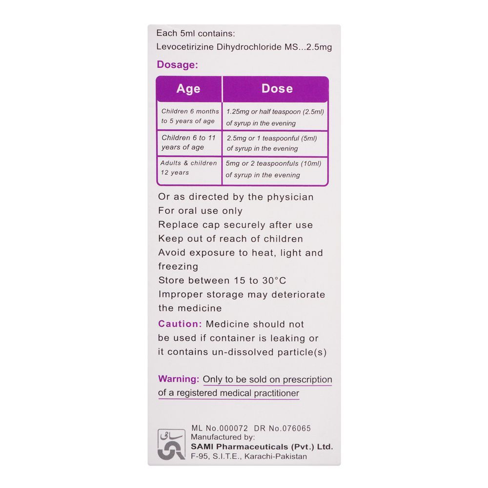 Order Sami Pharmaceuticals Neo-Sedil Syrup, 60ml Online at Best Price ...