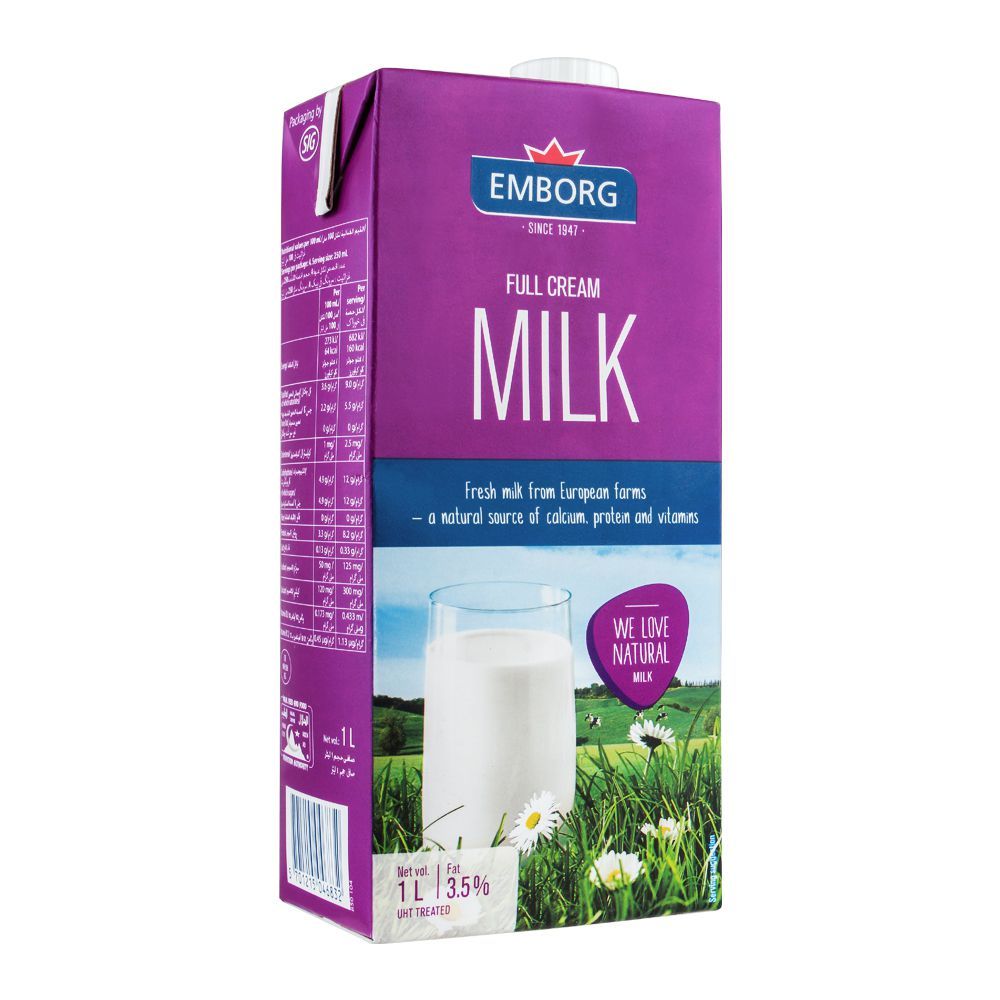 Emborg Full Cream Milk, 1 Litre