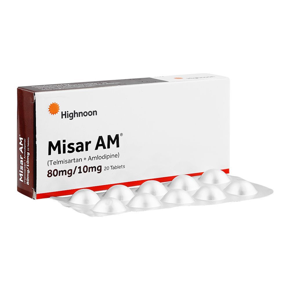 Highnoon Laboratorie Misar Am Tablet, 80/10mg, 20-Pack