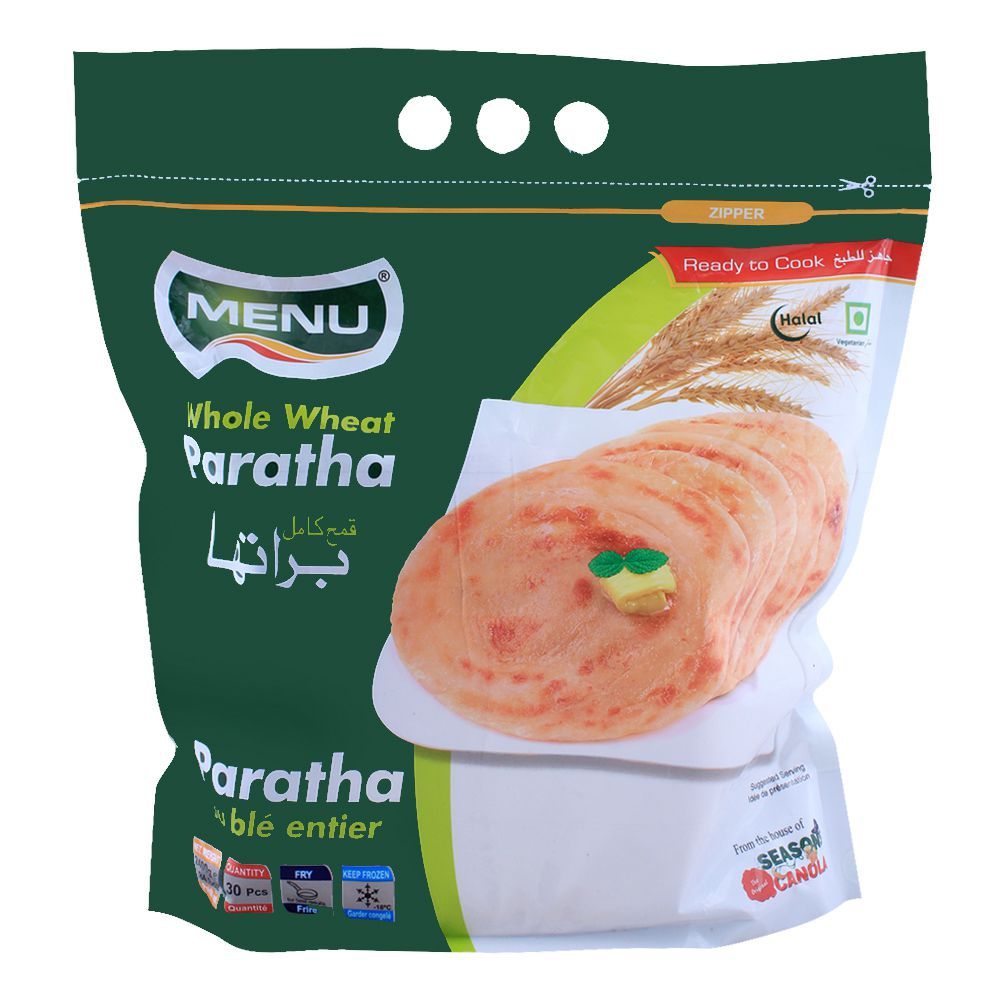 Menu Whole Wheat Paratha, 30 Pieces