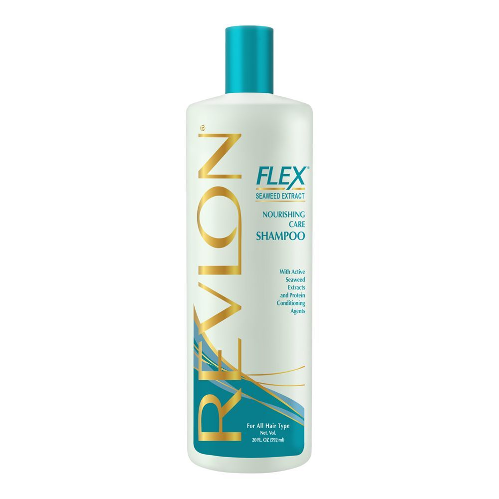 Revlon Flex Seaweed Extract Nourishing Care Shampoo With Protein Conditioning, For All Hair Types, 592ml