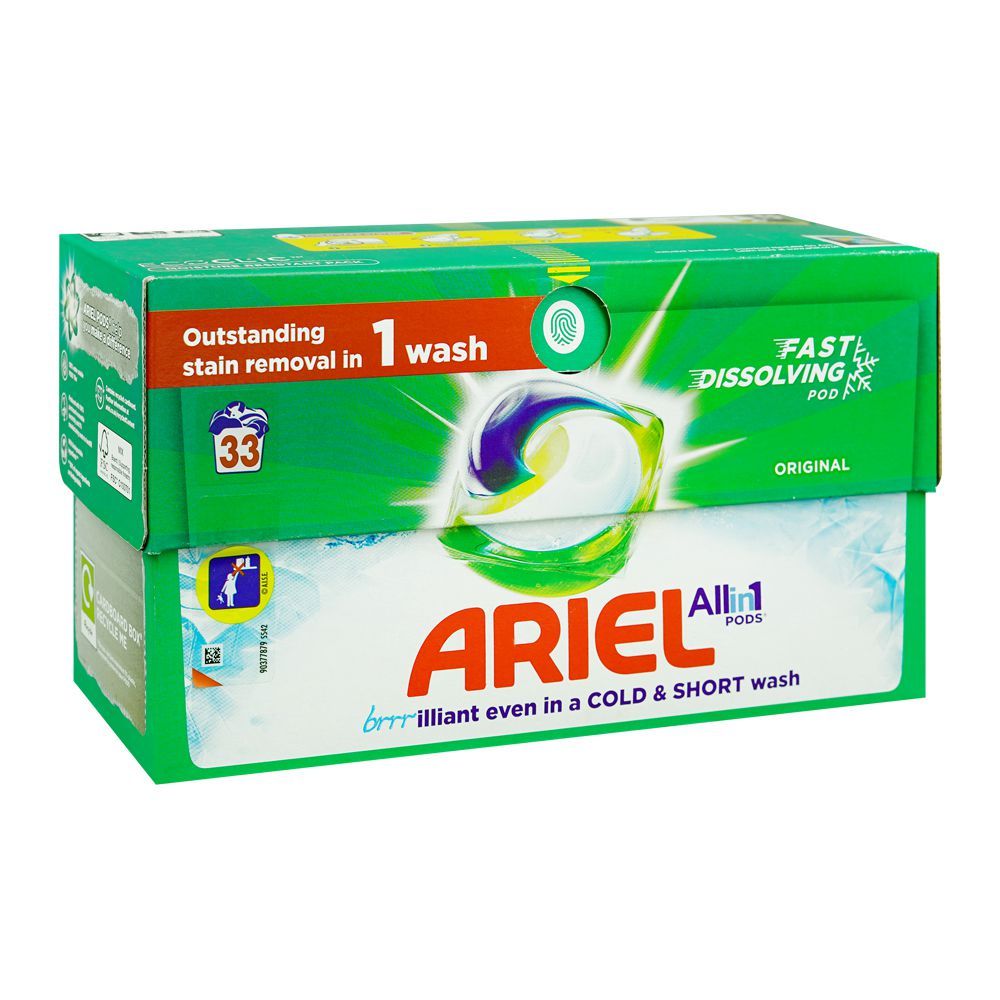 Purchase Ariel All in One Original Laundry Detergent Powder Pods, 33x19 ...