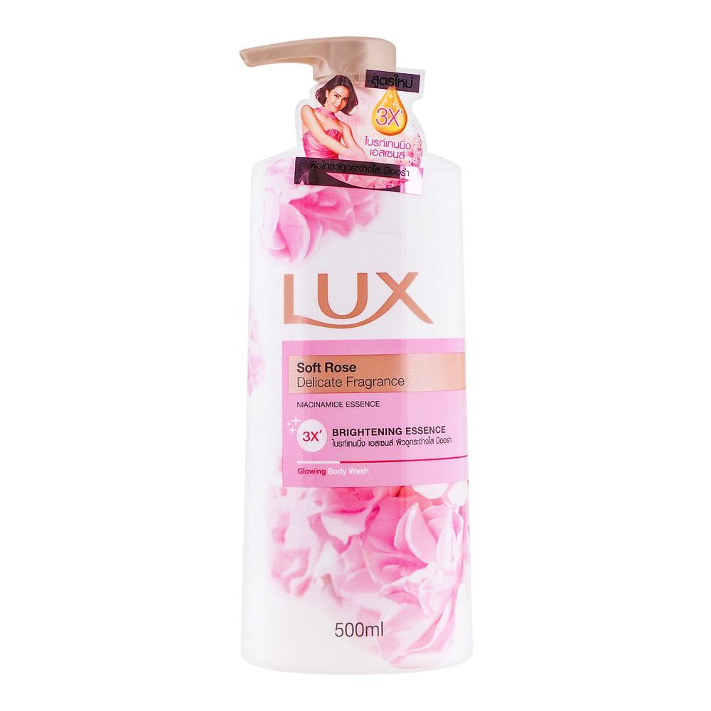 Lux Soft Rose Delicate Fragrance Glowing Body Wash, 500ml