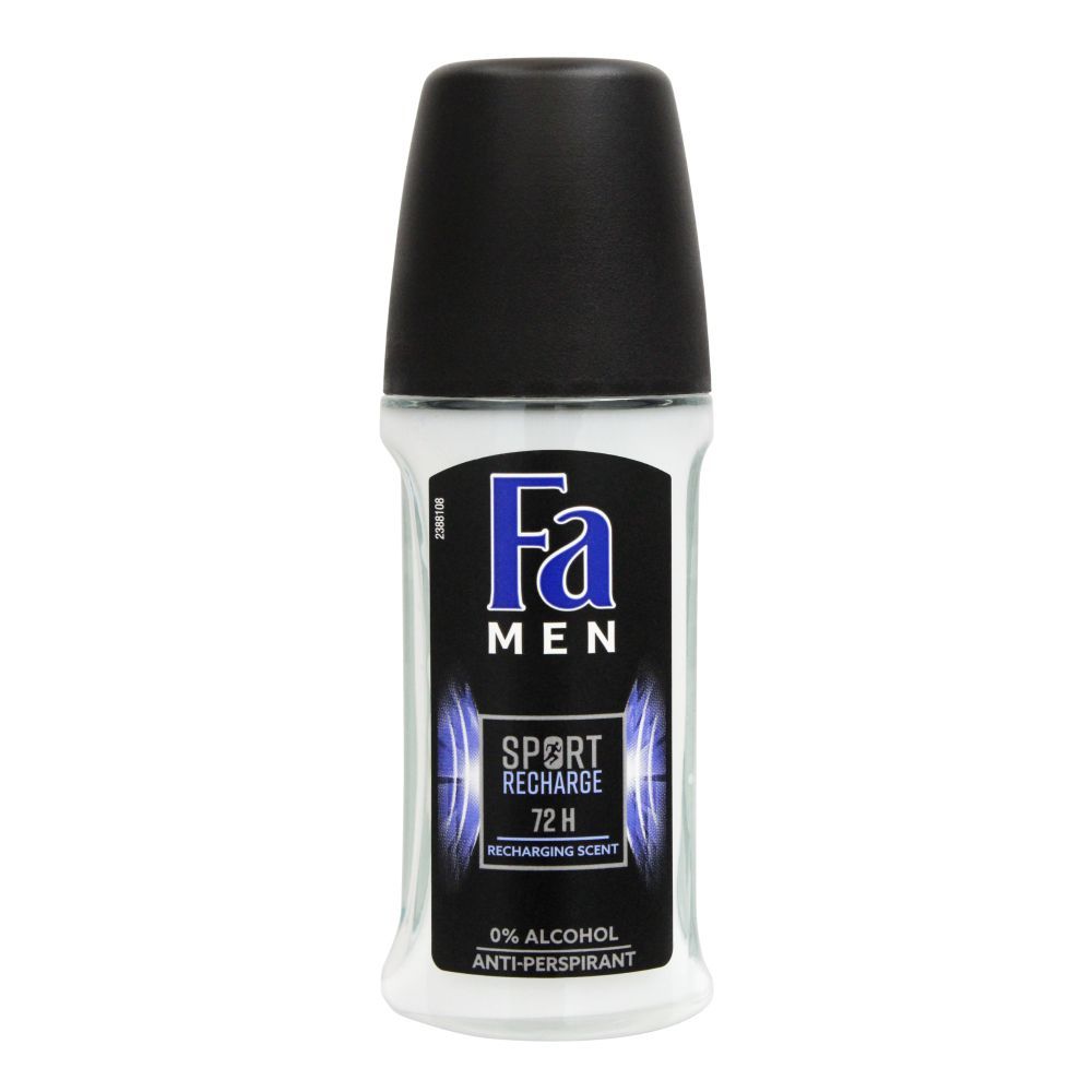 Fa Men 72H Sport Recharge Recharging Scent Roll-On Deodorant, For Men, 50ml