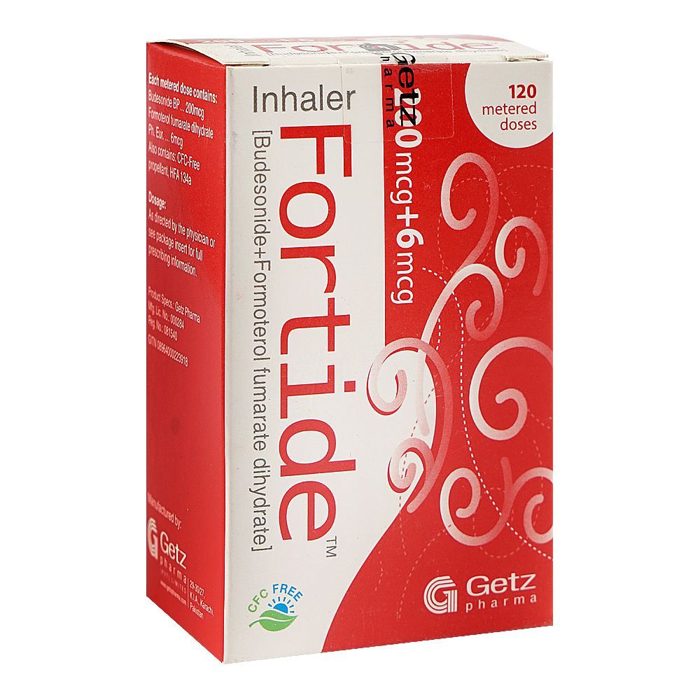 Getz Pharma Fortide Inhaler 200mcg + 6mcg, 120-Doses