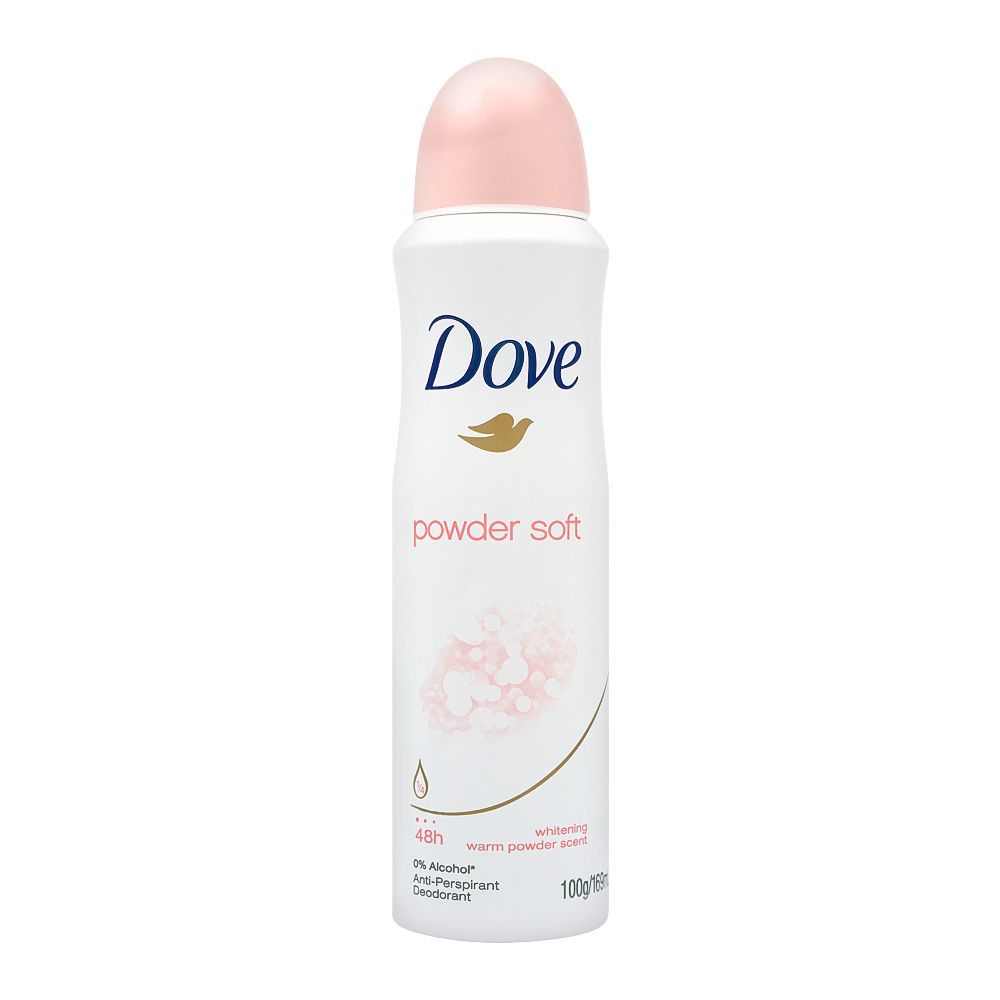 Dove 48H Powder Soft Whitening Warm Powder Scent Deodorant Spray, 0% Alcohol, For Women, 169ml