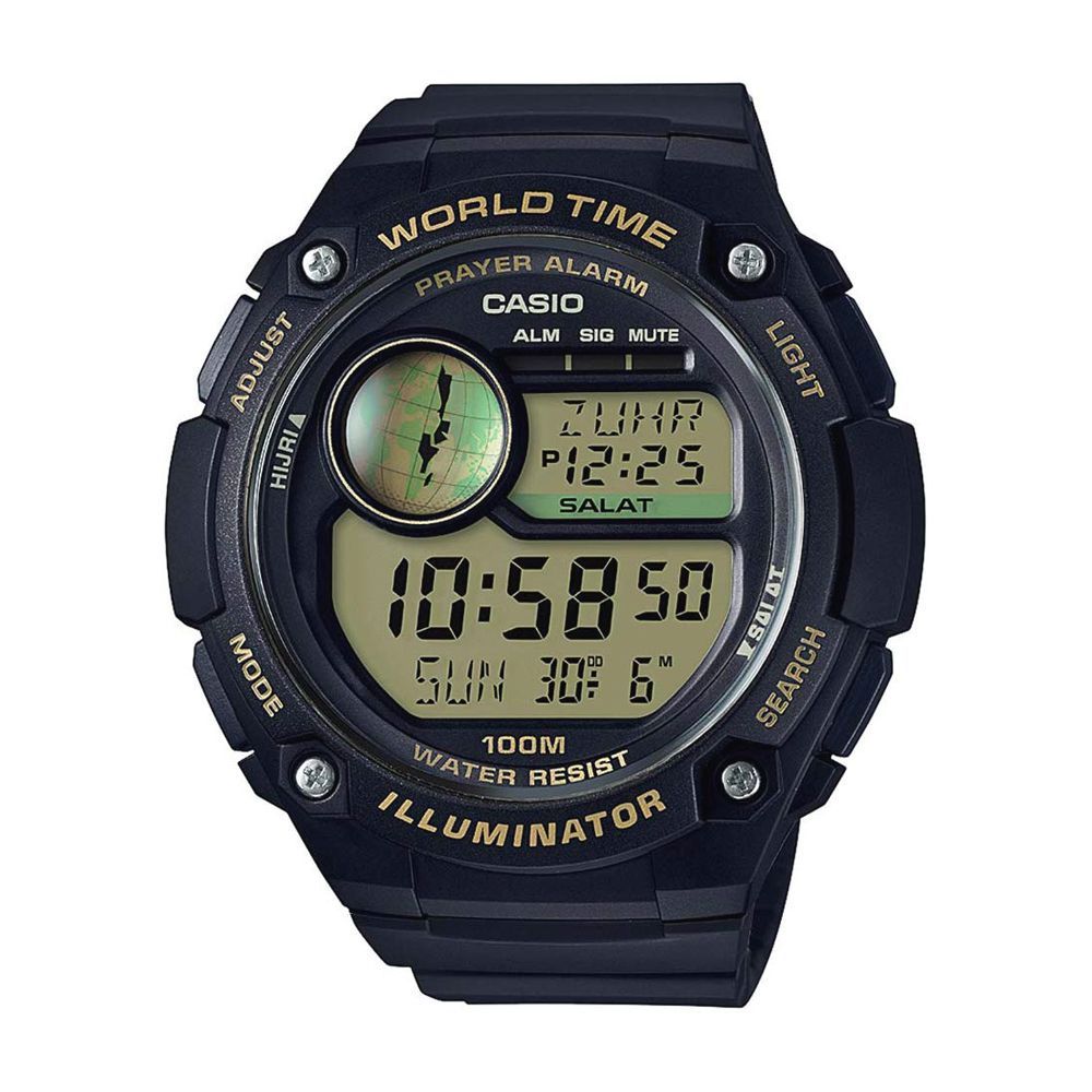 Buy Casio Youth Series Black Illuminator Digital World Time Men's