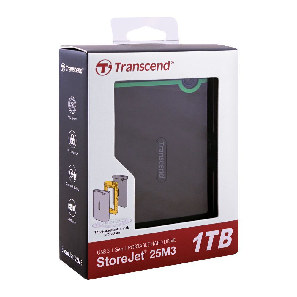 Buy Transcend StoreJet 25M3 Portable USB Hard Drive 1TB Online