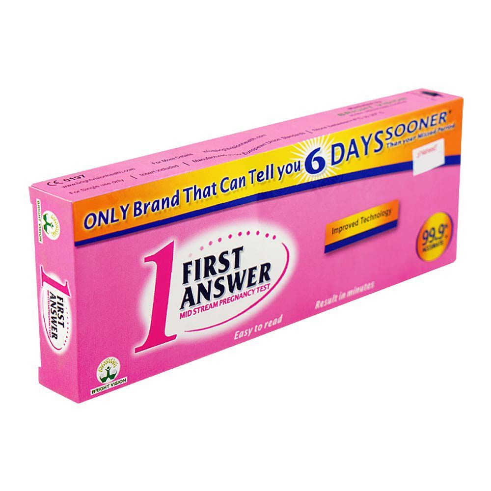 Bright Vision First Answer Mid Stream Pregnancy Test