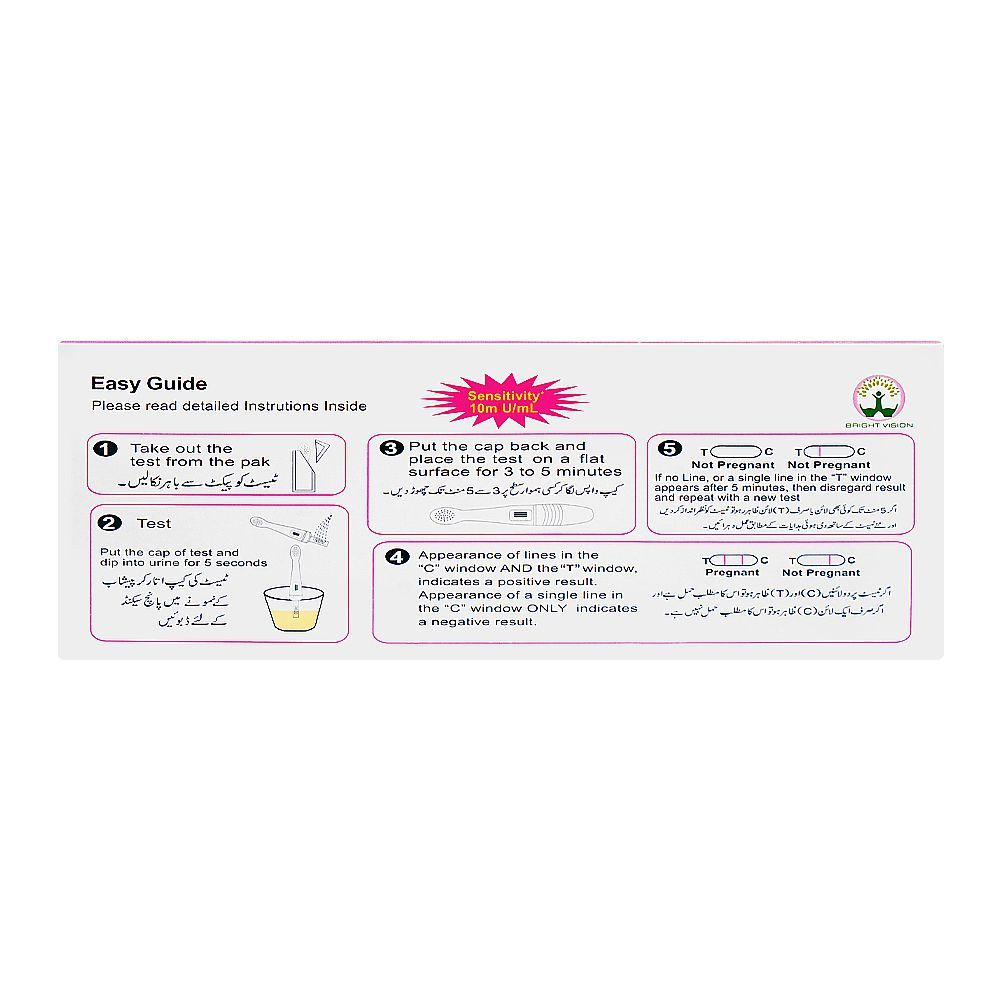Bright Vision First Answer Mid Stream Pregnancy Test