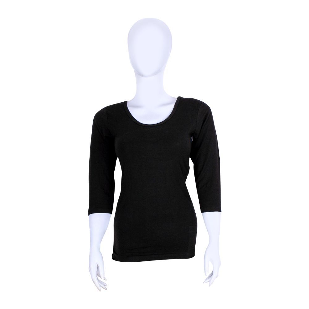 Order Jockey Thermal 3-Quarter Sleeves Top, Women, Black WR2503