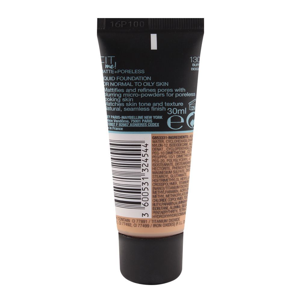 MAYBELLINE Fit Me! Matte + Poreless Foundation - Buff Beige 130