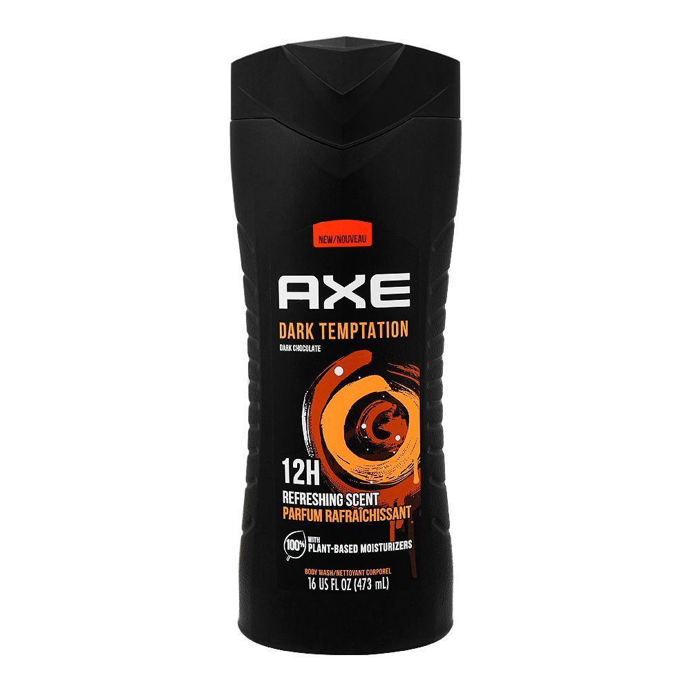 Axe Dark Temptation Dark Chocolate 12H Refreshing Scent Shower Gel, 473ml