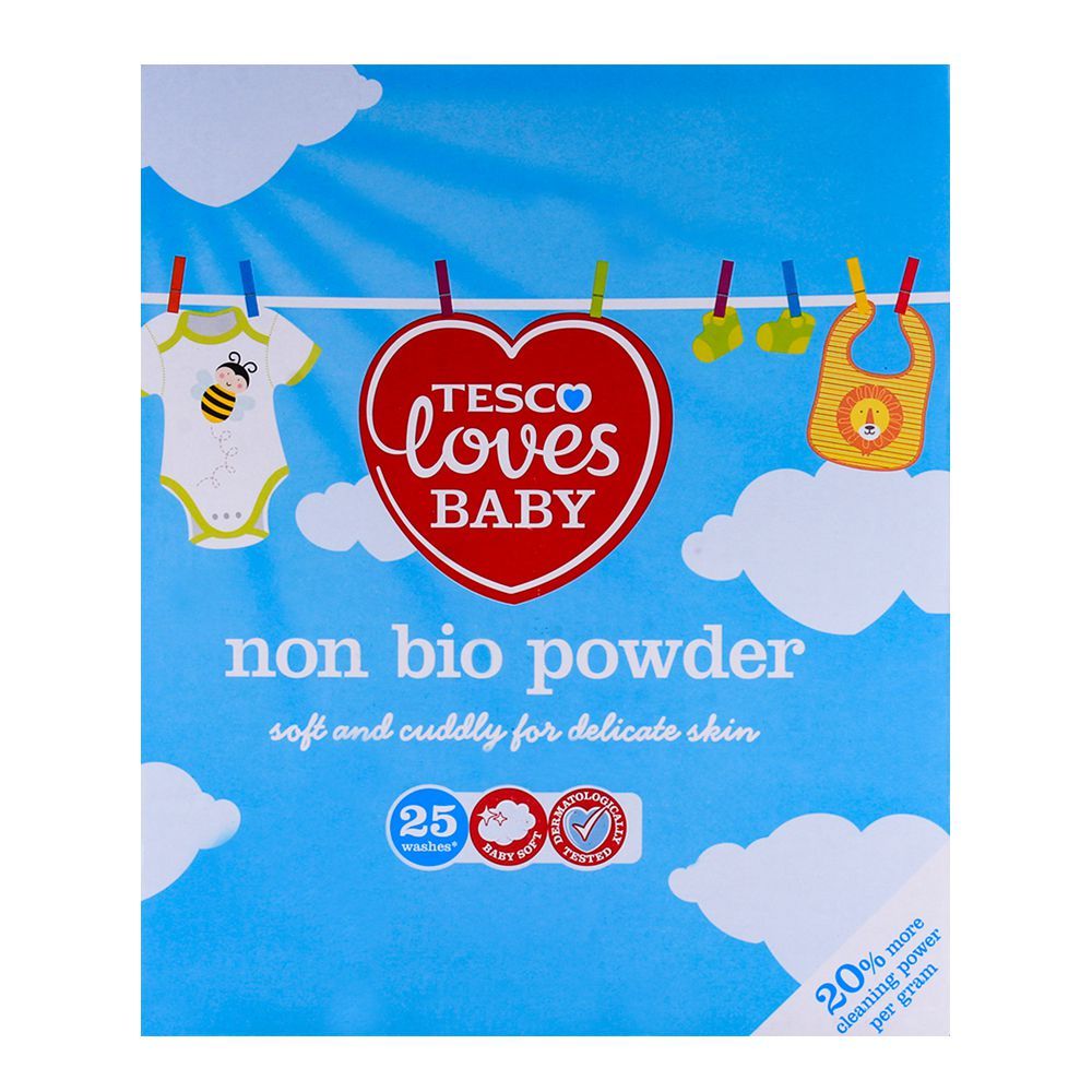 Buy Tesco Loves Baby Non Bio 25 Washes Powder KG Online at