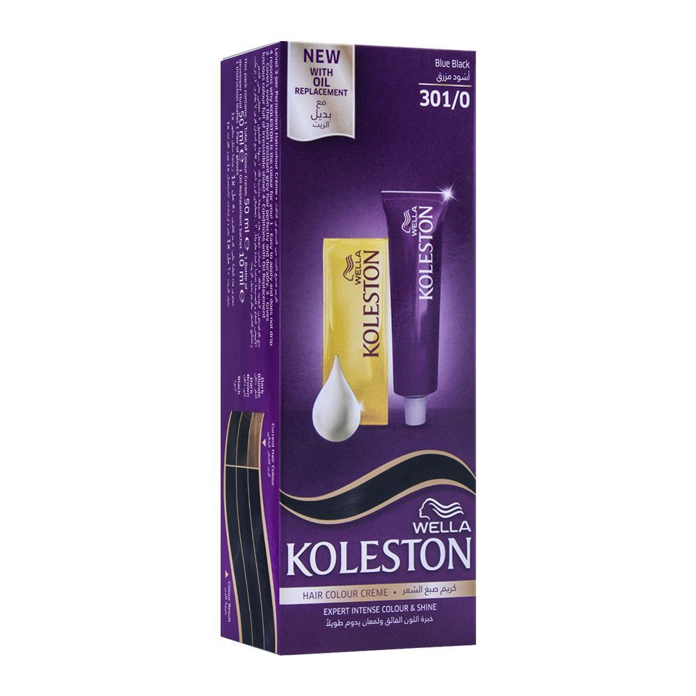 Wella Koleston Hair Color Creme, 301/0, Blue Black