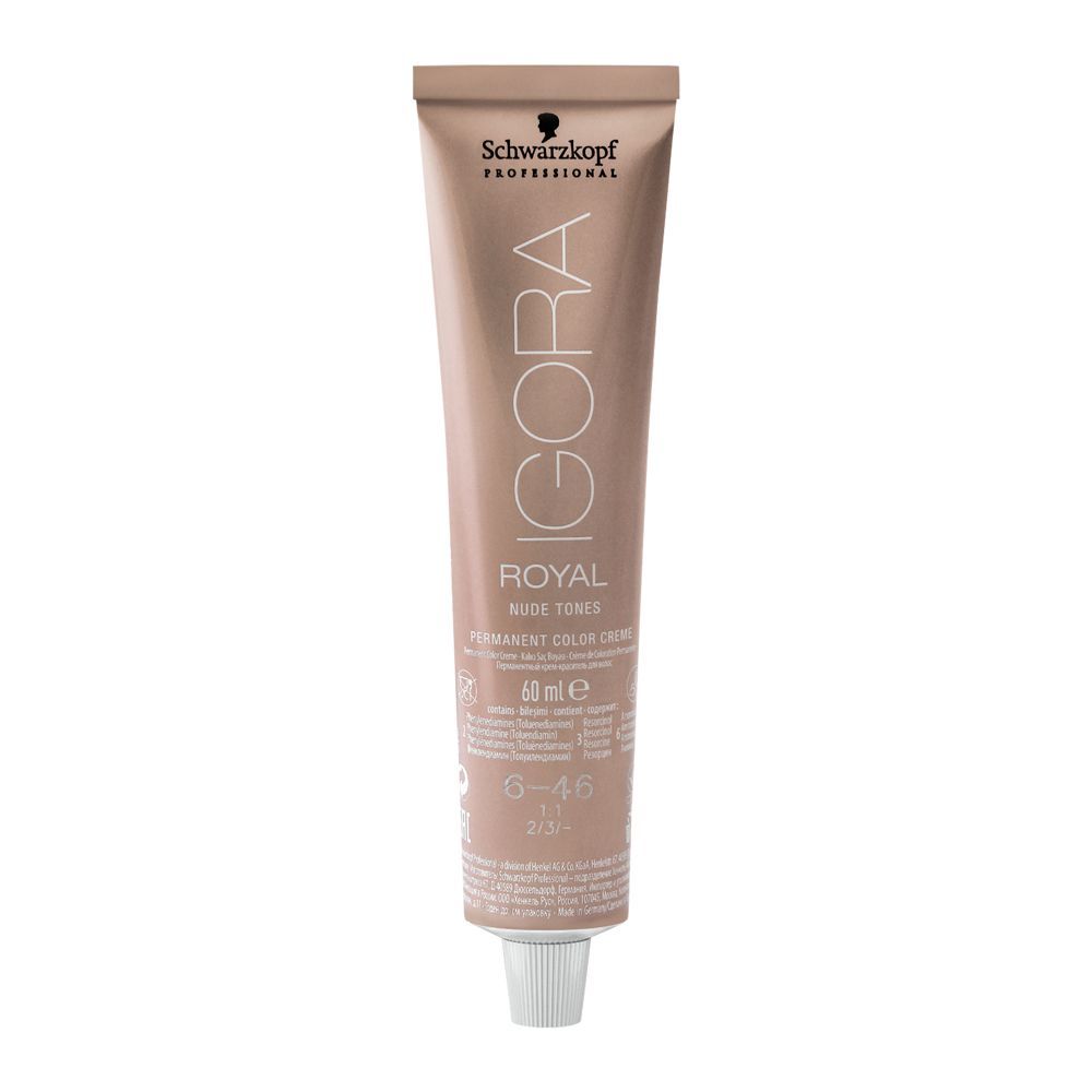 Schwarzkopf Igora Royal Nude Tones Hair Colour, 6-46 Dark Blonde Beige Chocolate