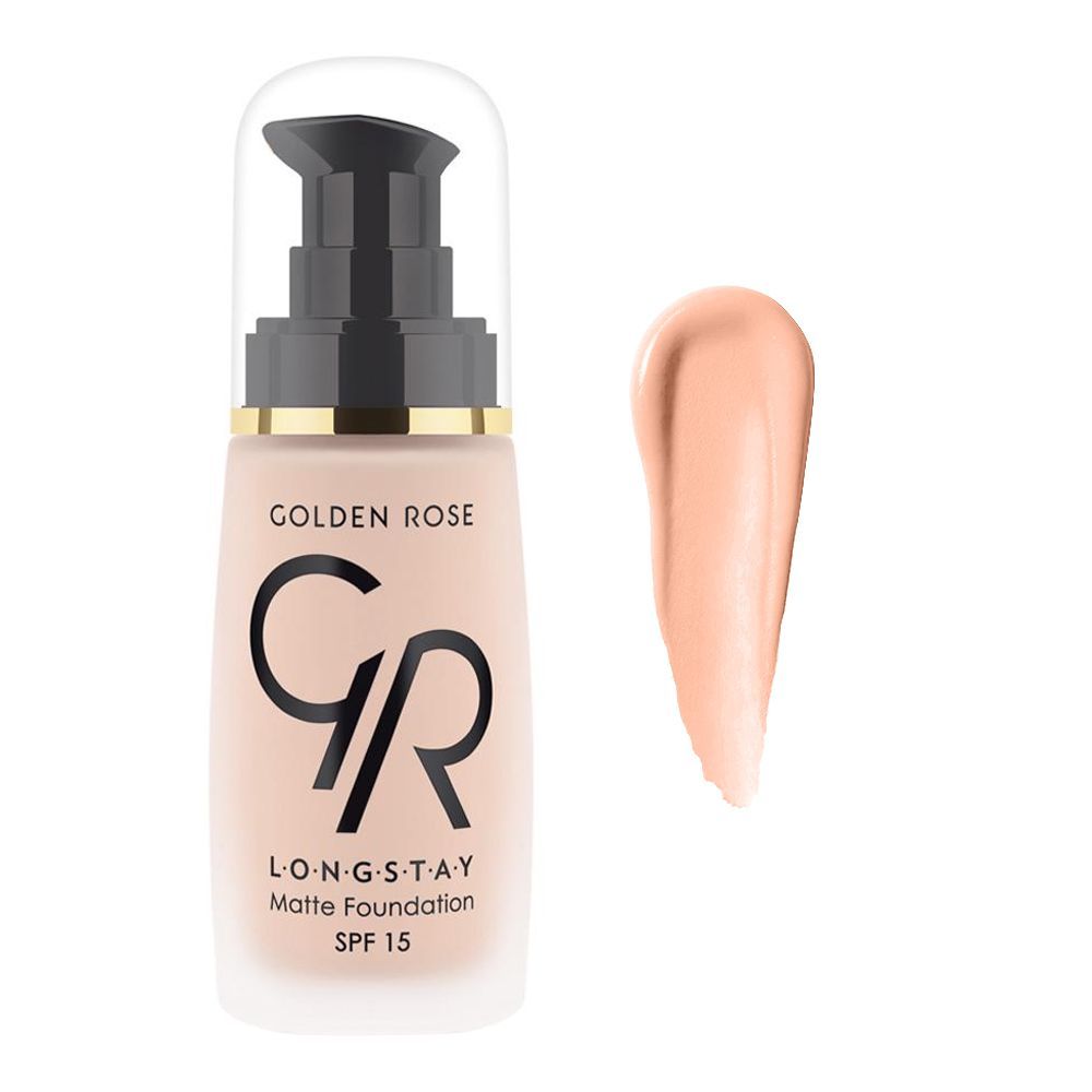 Golden Rose Longstay Matte Foundation, SPF 15, Oil Free, 03