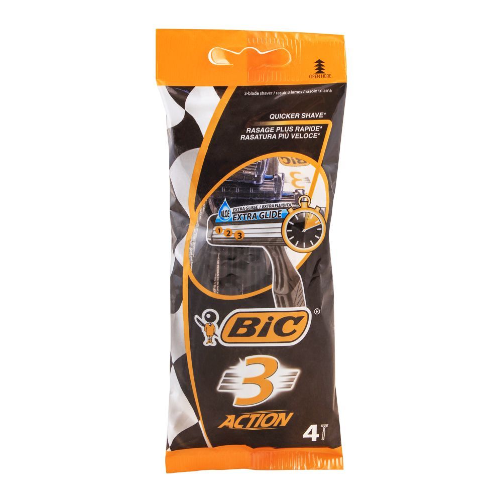 Purchase BIC 3 Action Disposable Razor, 4-Pack Online at Best Price in ...