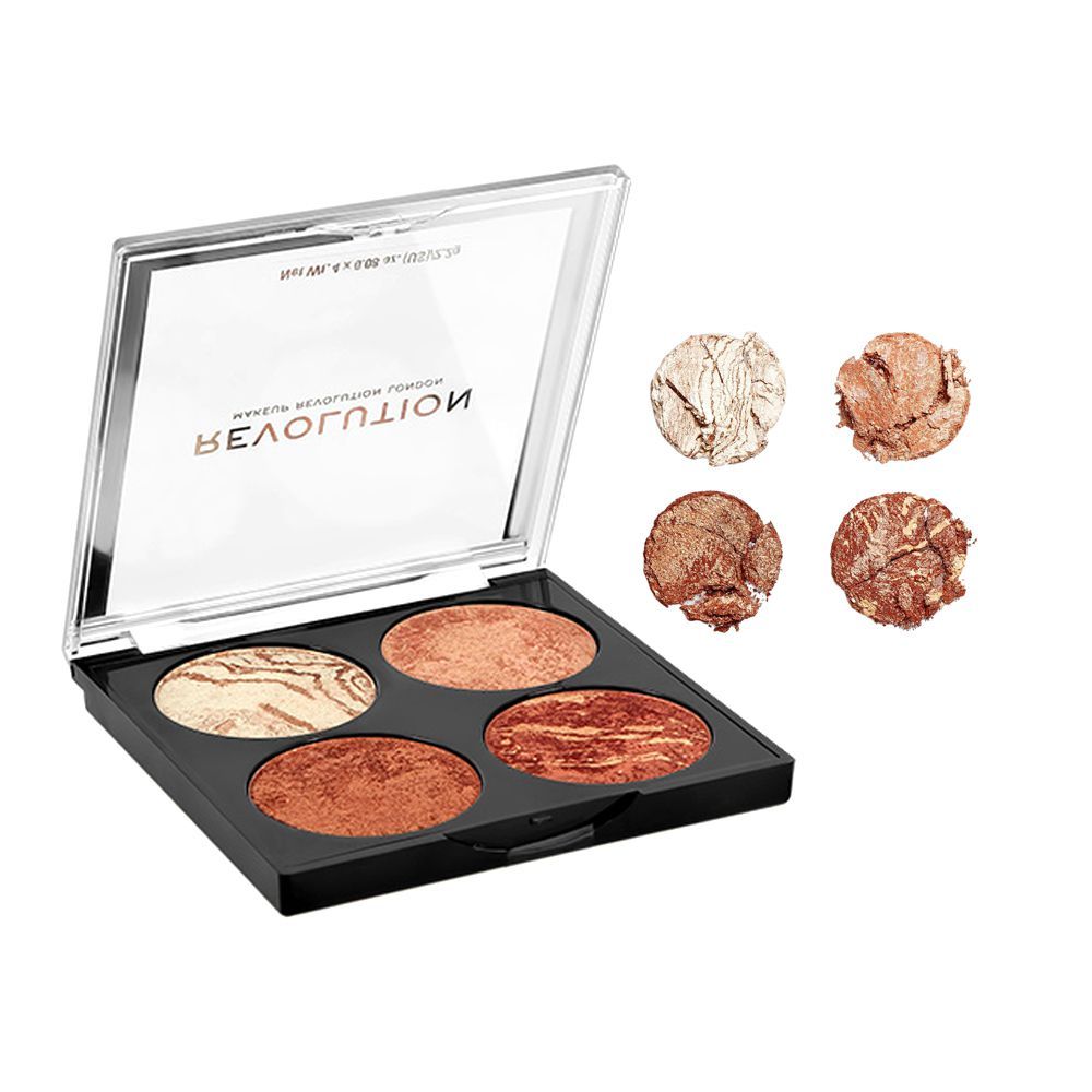 Makeup Revolution Cheek Kit, Don't Hold Back, 4 Shades