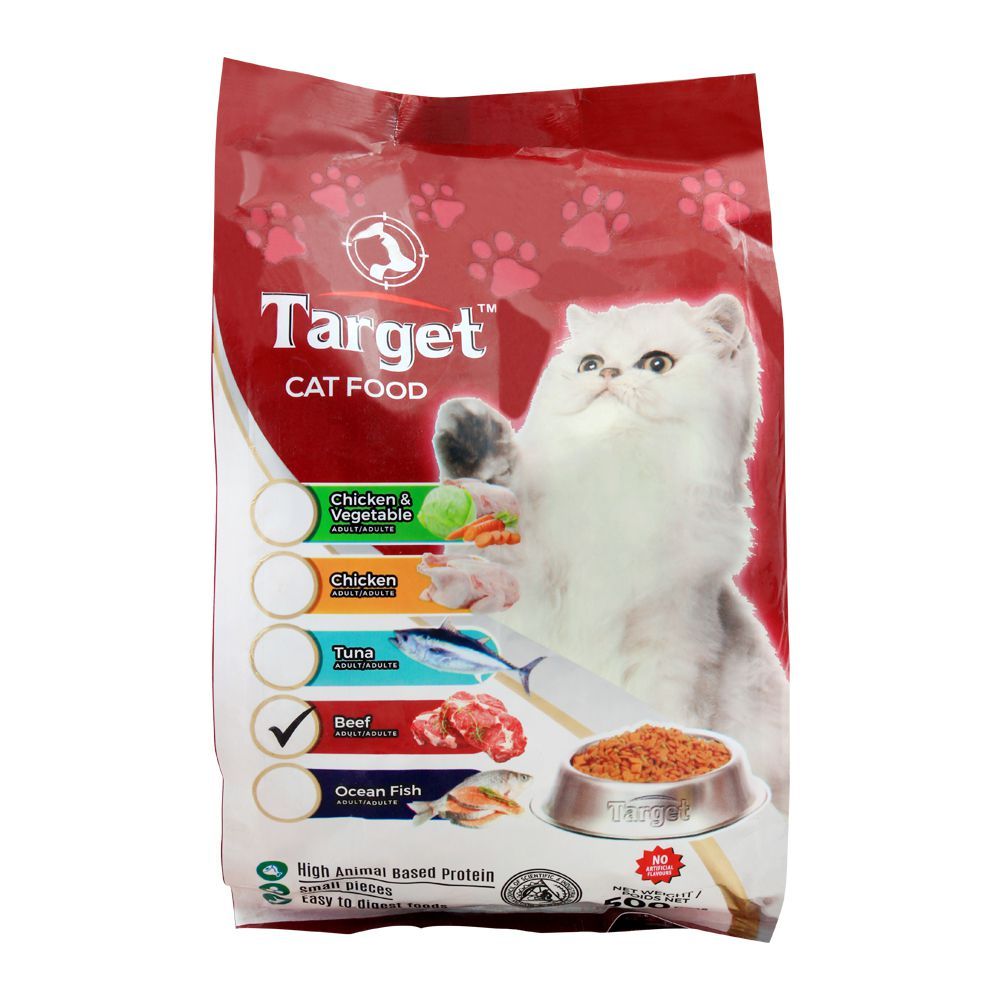 Target Adult Cat Food, Beef, 500g, Bag