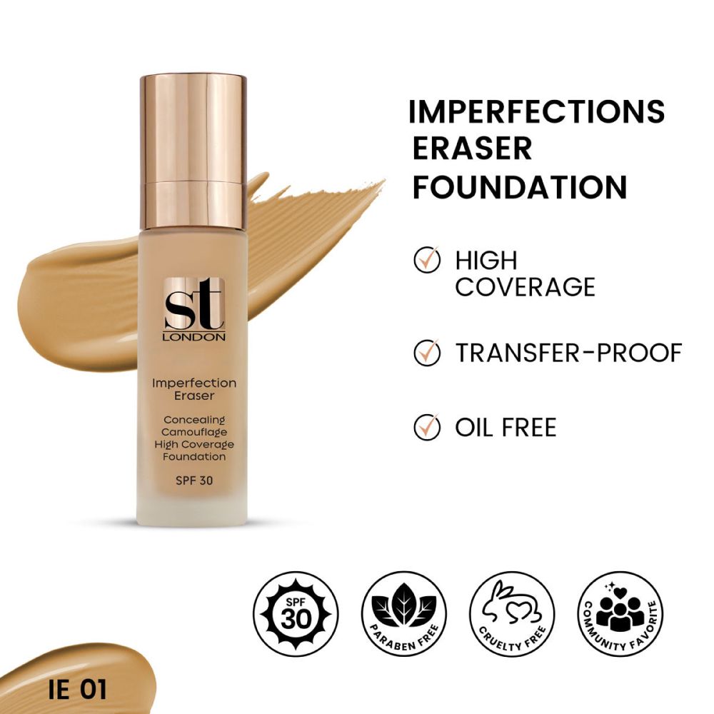ST London Imperfection Eraser Concealing Foundation, SPF 30, Face & Body, IE 01