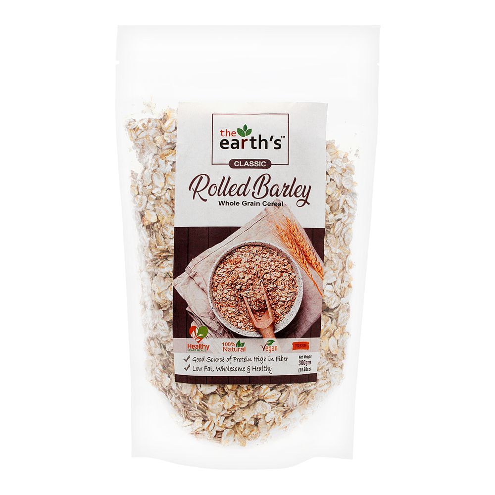 Order The Earth's Classic Rolled Barley, Whole Grain Cereal, 300g